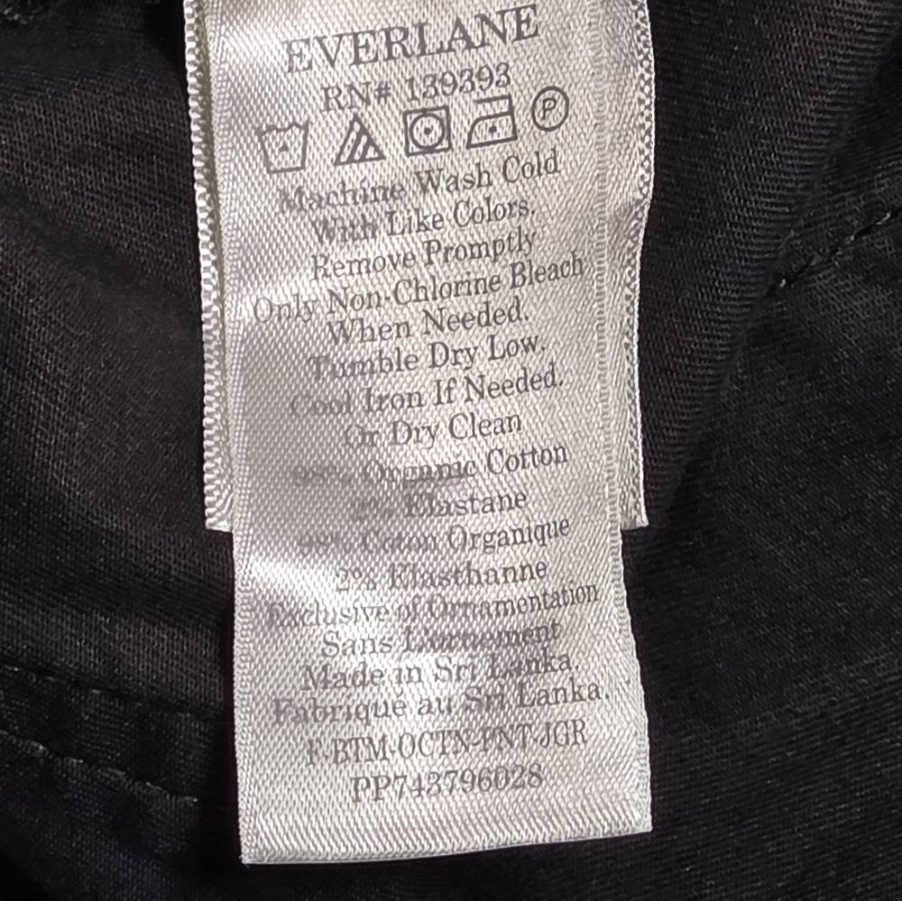 Everlane The Easy Joggers Pants Organic Cotton Black Small NWT - Picture 12 of 13